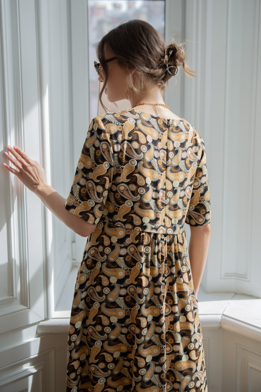 Вербена.2 длинное струящееся платье из вискозы с карманами в стиле бохо от Ритини