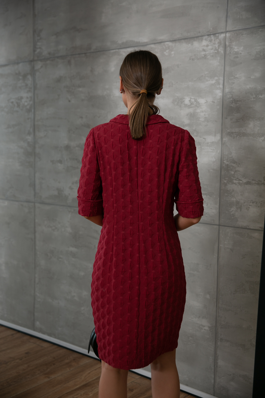 Лерма, платье из фактурного трикотажа на пуговицах, 2 цвета от Ритини