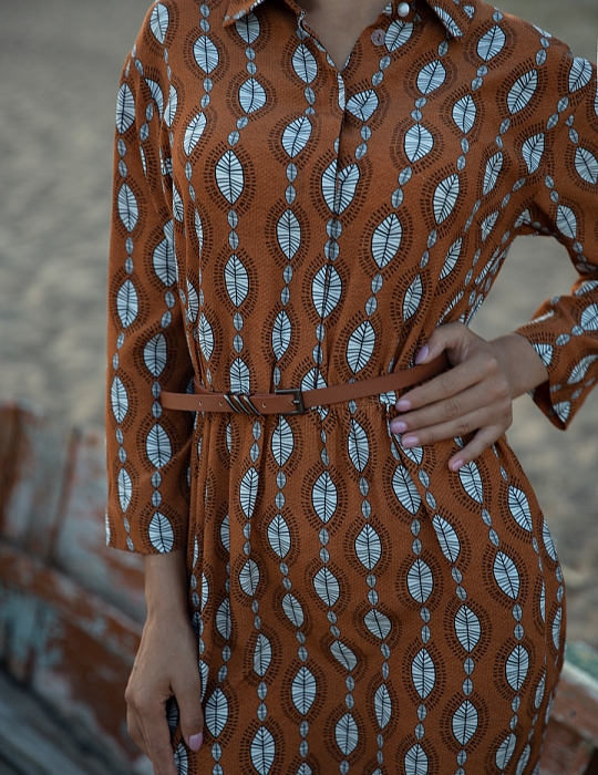 Плюмэ. Платье прямого кроя из вискозного крепа + ремешок от Ритини