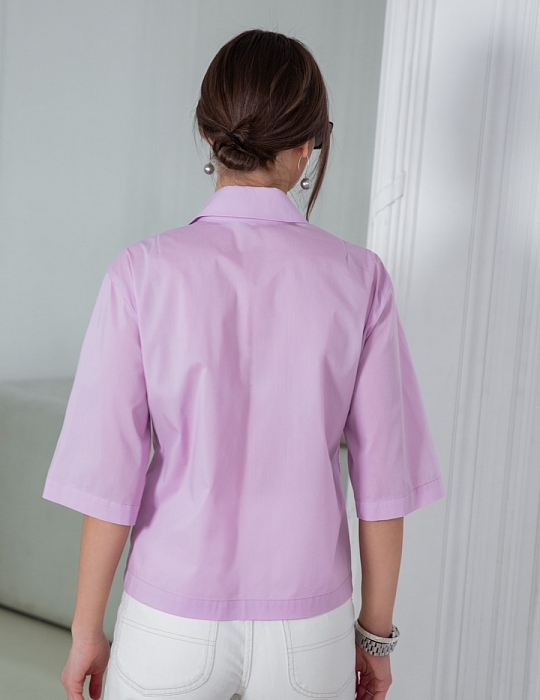 Руффи, рубашка из хлопка свободного кроя с накладными карманами, 2 цвета Ритини