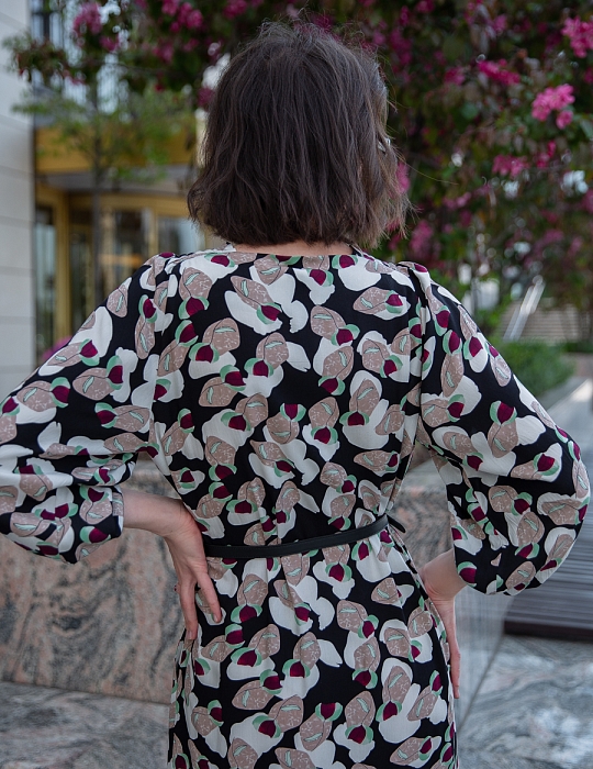 Фрея.2 Платье миди с застёжкой на пуговицы из натуральной вискозы с объемными рукавами, 2 цвета от Ритини