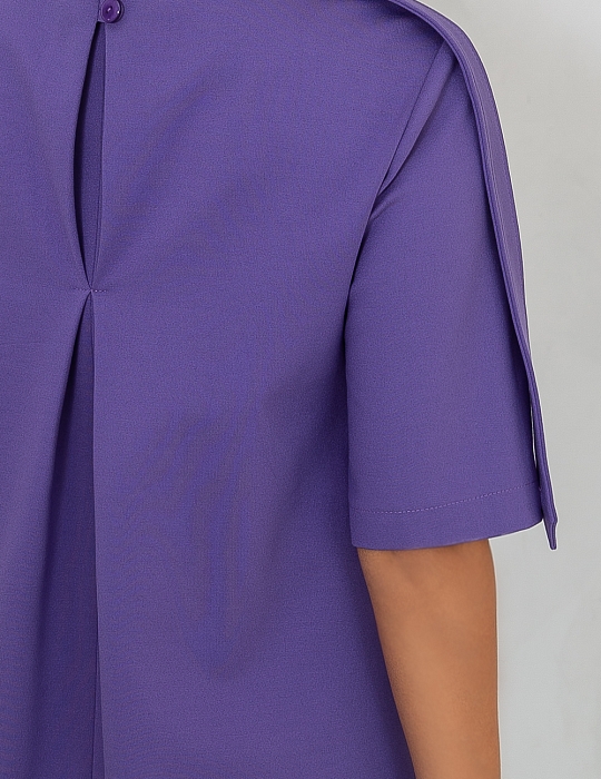 Мариша, платье свободного кроя из плотного трикотажа оттенка lavender от Ритини