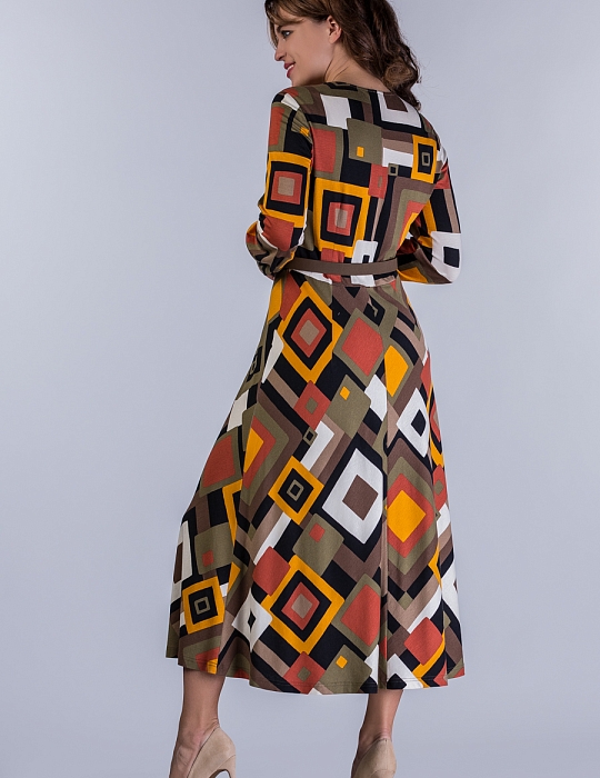Линария. Трикотажное платье миди + ремень от Ритини